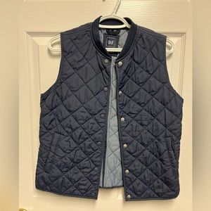 Gap Blue Slim Puffer Vest. Size M.